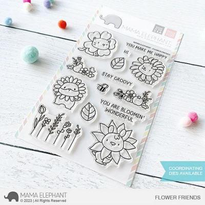Mama Elephant Clear Stamps - Flower Friends